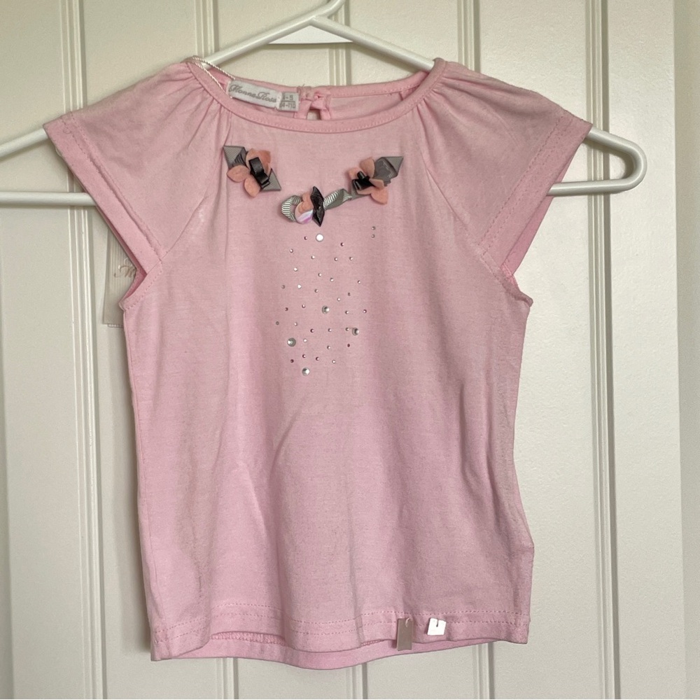🌸NWT❗️MONNA ROSA MILANO T SHIRT SZ. 4-5 GIRLS